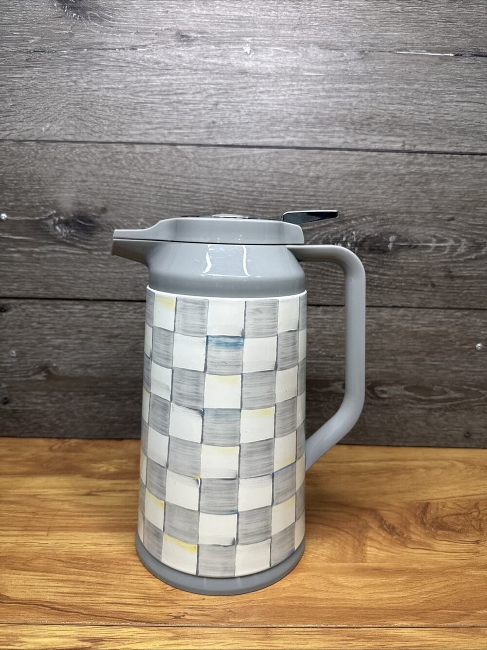 MACKENZIE-CHILDS Sterling Check Coffee Carafe in Sterling Check